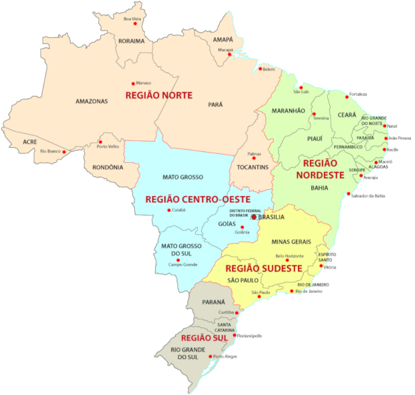 Mapa Do Brasil Mapa Politico Mapa Para Colorir E Muito Mais