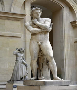 Estátua de Espártaco, líder da rebelião de escravos que levou seu nome